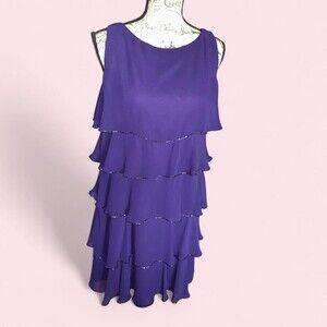 SL Fashions Women's Purple Dress